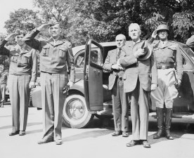 Patton McCloy Stimson saluting NARA